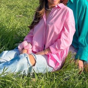 Pink button down